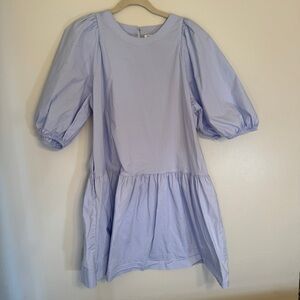 Prologue Pastel Blue Puff Sleeve Dress